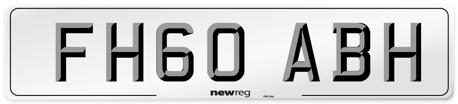 FH60 ABH Number Plate from New Reg